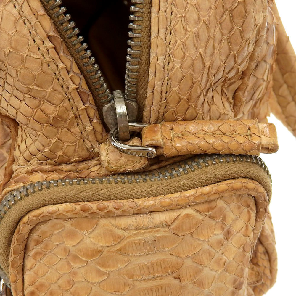 Prada Python Leather Handbag Beige - image 5